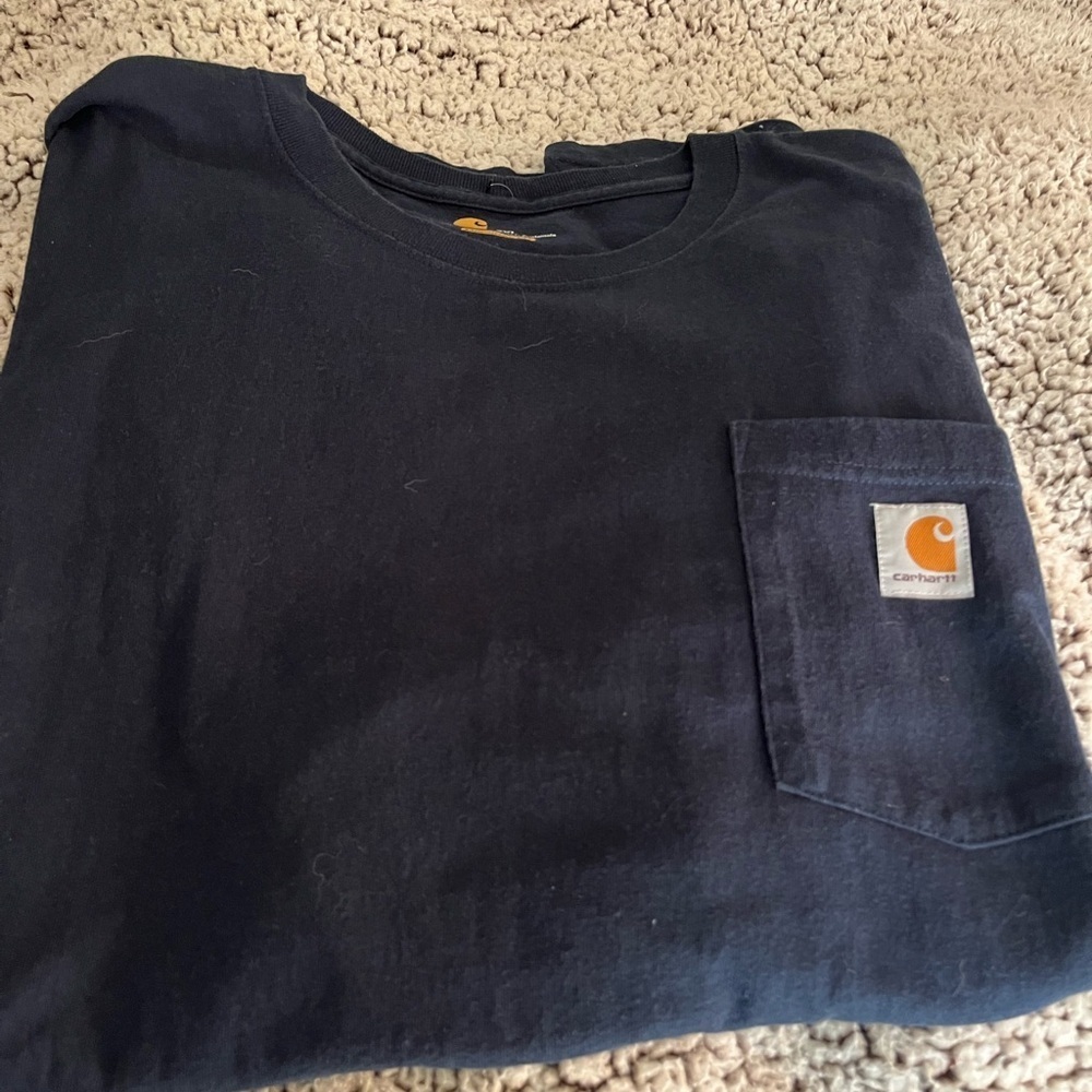 Carhartt Navy Blue Pocket T-Shirt kens 2XL